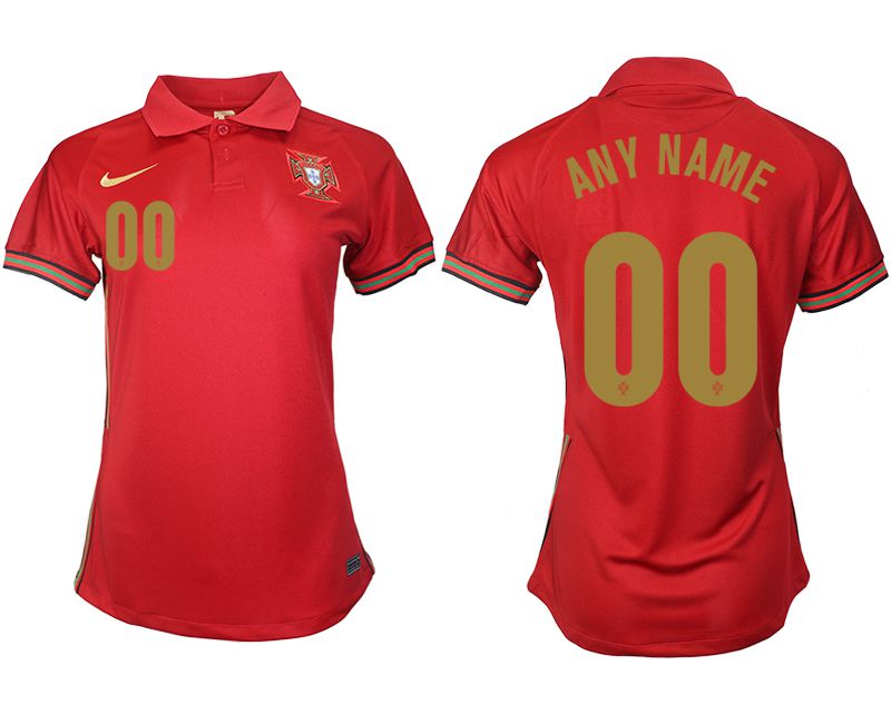 Women 2021-2022 Club Portuga home aaa version red customized Soccer Jerseys->women soccer jersey->Women Jersey
